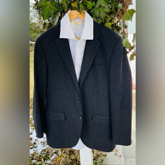 Polo Ralph Lauren Wool Blazer Tweed Grey Black - Picture 9 of 9